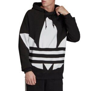 adidas Originals Big Trefoil Hoodie Mens Black White XS or Small